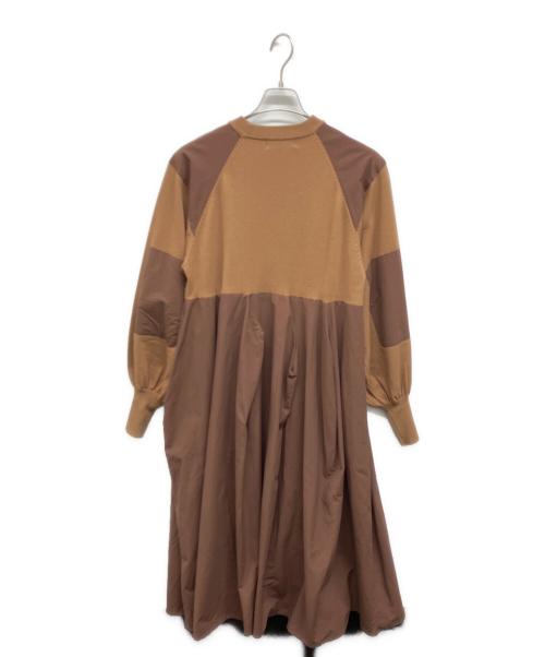 HeRIN.CYE（ヘリンドットサイ）HeRIN.CYE (ヘリンドットサイ) Elbow patch knit dress エルボーパッチニットドレス ブラウン サイズ:Freeの古着・服飾アイテム