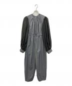 HeRIN.CYEヘリンドットサイ）の古着「Many gather jump suit　メニーギャザー ジャンプスーツ」｜グレー