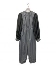 HeRIN.CYE（ヘリンドットサイ）の古着「Many gather jump suit　メニーギャザー ジャンプスーツ」｜グレー
