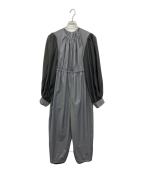 HeRIN.CYEヘリンドットサイ）の古着「Many gather jump suit　メニーギャザー ジャンプスーツ」｜グレー