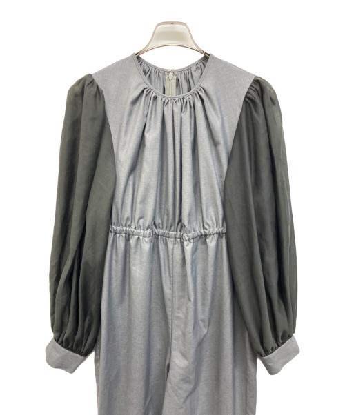 HeRIN.CYE（ヘリンドットサイ）HeRIN.CYE (ヘリンドットサイ) Many gather jump suit　メニーギャザー ジャンプスーツ グレー サイズ:38の古着・服飾アイテム