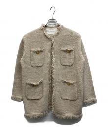 ADAWAS（アダワス）の古着「ニットツイード 4ポケットジャケット」｜ベージュ