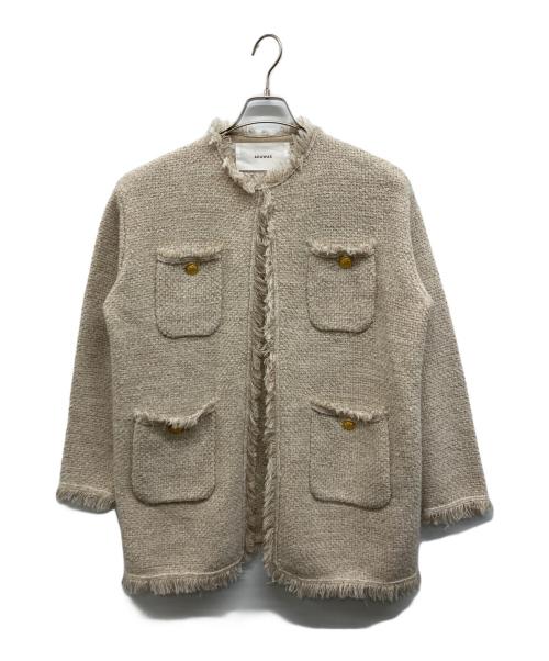 ADAWAS（アダワス）ADAWAS (アダワス) ニットツイード 4ポケットジャケット ベージュ サイズ:Freeの古着・服飾アイテム