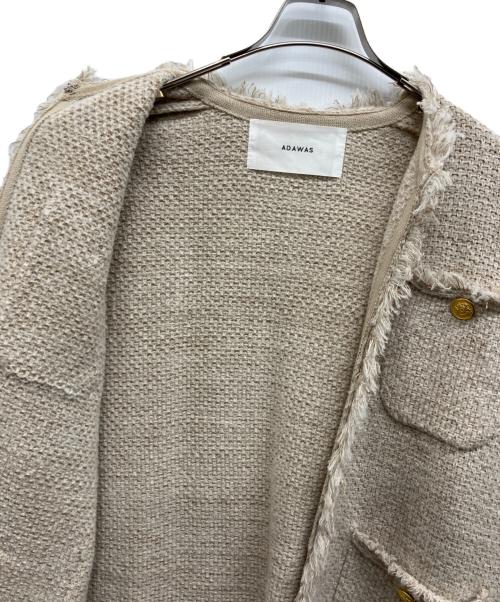 ADAWAS（アダワス）ADAWAS (アダワス) ニットツイード 4ポケットジャケット ベージュ サイズ:Freeの古着・服飾アイテム