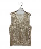 TODAYFULトゥデイフル）の古着「Embroidery Middle Vest」｜ベージュ