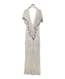 Ameri（アメリ）の古着「MEDI RUFFLE KNIT ROMPERS」｜アイボリー