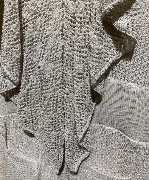 Ameri（アメリ）AMERI (アメリ) MEDI RUFFLE KNIT ROMPERS アイボリー サイズ:TLの古着・服飾アイテム