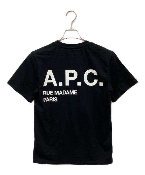 A.P.C.（アーペーセー）A.P.C. (アーペーセー) ロゴプリントポケットTシャツ ブラック サイズ:XSの古着・服飾アイテム