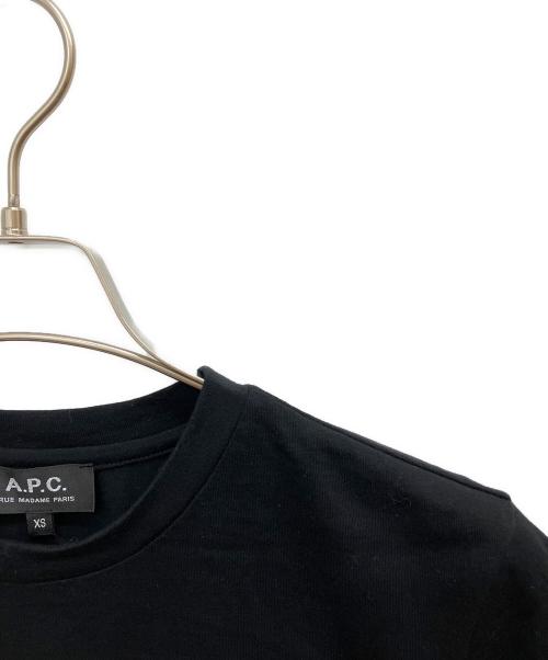 A.P.C.（アーペーセー）A.P.C. (アーペーセー) ロゴプリントポケットTシャツ ブラック サイズ:XSの古着・服飾アイテム