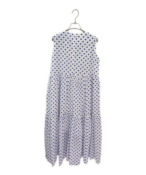 OBLI（オブリ）OBLI (オブリ) ブルーハートティアードワンピース ホワイト サイズ:1の古着・服飾アイテム