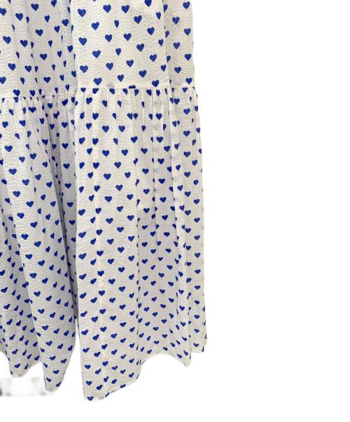 OBLI（オブリ）OBLI (オブリ) ブルーハートティアードワンピース ホワイト サイズ:1の古着・服飾アイテム