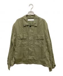 JOURNAL STANDARD（ジャーナルスタンダード）の古着「リネンミリタリージャケット」｜オリーブ