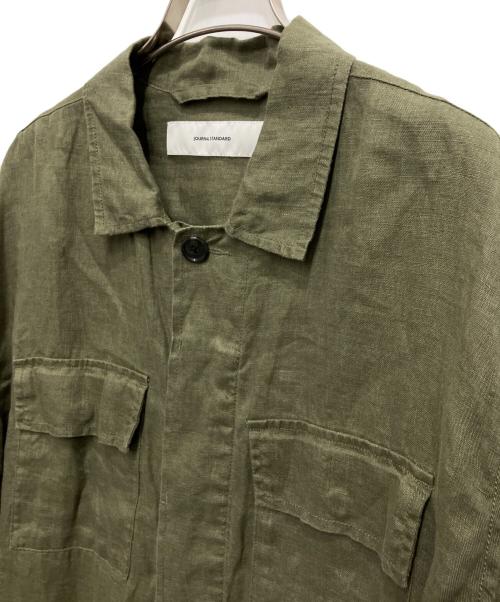 JOURNAL STANDARD（ジャーナルスタンダード）JOURNAL STANDARD (ジャーナルスタンダード) リネンミリタリージャケット オリーブ サイズ:freeの古着・服飾アイテム