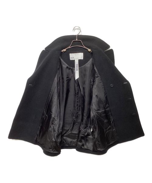 ticca（ティッカ）ticca (ティッカ) ショートPコート　TBAA-142 ブラック サイズ:Freeの古着・服飾アイテム