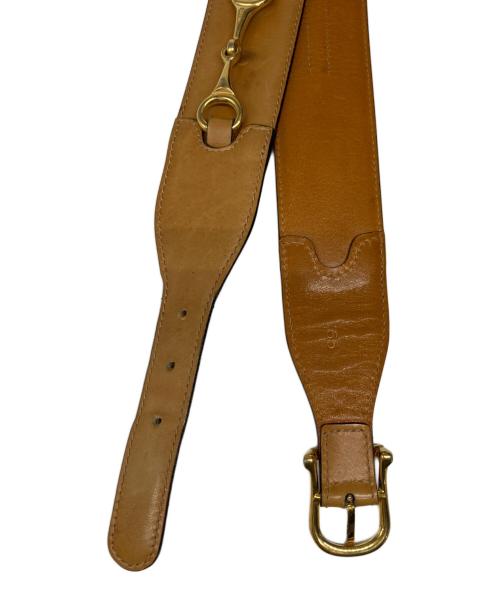 CELINE（セリーヌ）CELINE (セリーヌ) ヴィンテージホースビットレザーベルト ブラウンの古着・服飾アイテム