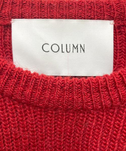 COLUMN（コラム）COLUMN (コラム) クルーネックニット レッド サイズ:38の古着・服飾アイテム