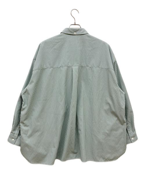 FreshService（フレッシュサービス）FreshService (フレッシュサービス) ストライプシャツ グリーン サイズ:Fの古着・服飾アイテム