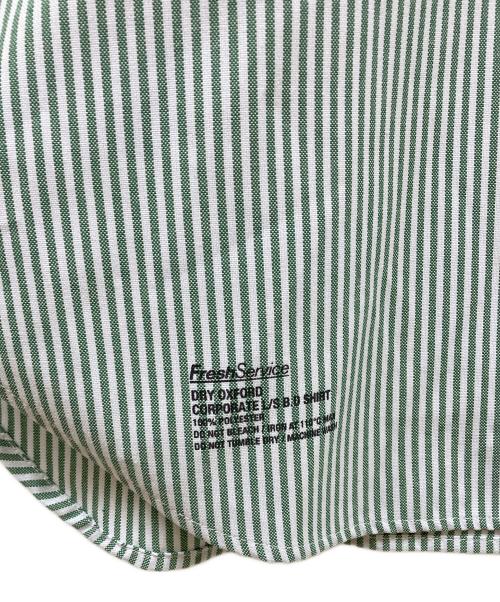FreshService（フレッシュサービス）FreshService (フレッシュサービス) ストライプシャツ グリーン サイズ:Fの古着・服飾アイテム