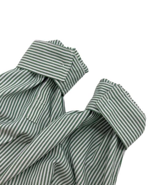 FreshService（フレッシュサービス）FreshService (フレッシュサービス) ストライプシャツ グリーン サイズ:Fの古着・服飾アイテム