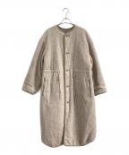 H BEAUTY&YOUTHエイチ ビューティー&ユース）の古着「QUILTED BOA REVERSIBLE COAT」｜ベージュ