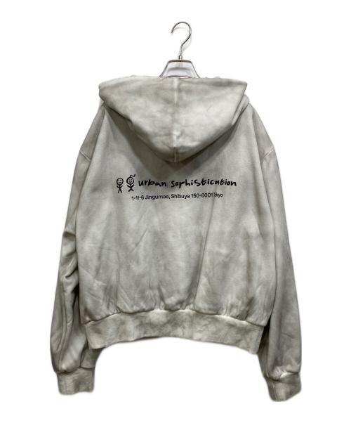 urban Sophistication（アーバンソフィスティケーション）URBAN SOPHISTICATION (アーバンソフィスティケーション) Tokyo Worn Zip Hoodie Regular Fit グレー サイズ:XLの古着・服飾アイテム