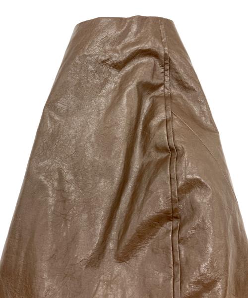 Ameri（アメリ）Ameri (アメリ) PASTING LIKE SYNTHETIC LEATHER JACKET/ペイスティング　ライク　シンセティック・レザー・ジャケット ブラウン サイズ:Mの古着・服飾アイテム