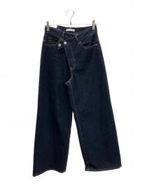 moussy（マウジー）の古着「CROSS WAIST WIDE STRAIGHT」｜インディゴ