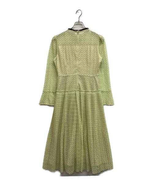 CELFORD（セルフォード）CELFORD (セルフォード) ボウタイレースワンピース ライム サイズ:38の古着・服飾アイテム