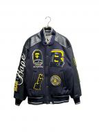 A BATHING APEア ベイシング エイプ）の古着「BAPE Patch Varsity Jacket/ジャケット/001HJJ801058I」｜ネイビー