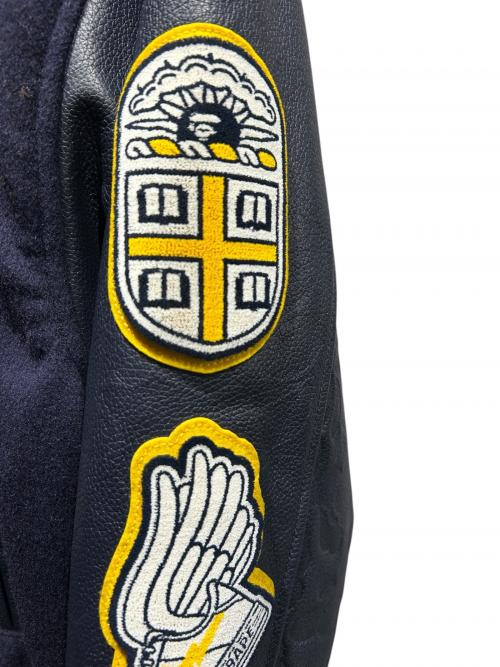 A BATHING APE（ア ベイシング エイプ）A BATHING APE (ア ベイシング エイプ) BAPE Patch Varsity Jacket/ジャケット/001HJJ801058I ネイビー サイズ:Sの古着・服飾アイテム