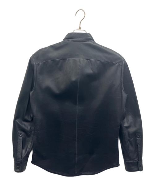 barnabehardy（バルナベハーディー）BARNABEHARDY (バルナベハーディー) レザーシャツ ブラック サイズ:Sの古着・服飾アイテム