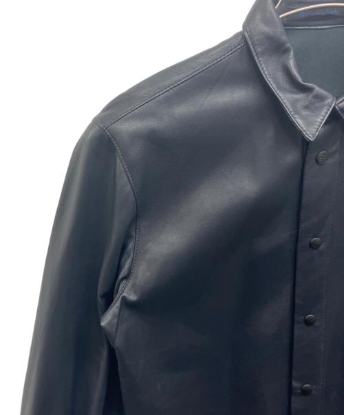 barnabehardy（バルナベハーディー）BARNABEHARDY (バルナベハーディー) レザーシャツ ブラック サイズ:Sの古着・服飾アイテム