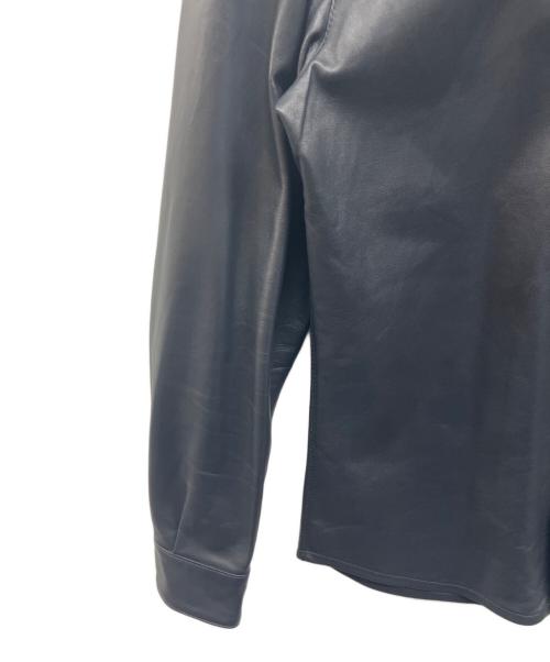 barnabehardy（バルナベハーディー）BARNABEHARDY (バルナベハーディー) レザーシャツ ブラック サイズ:Sの古着・服飾アイテム