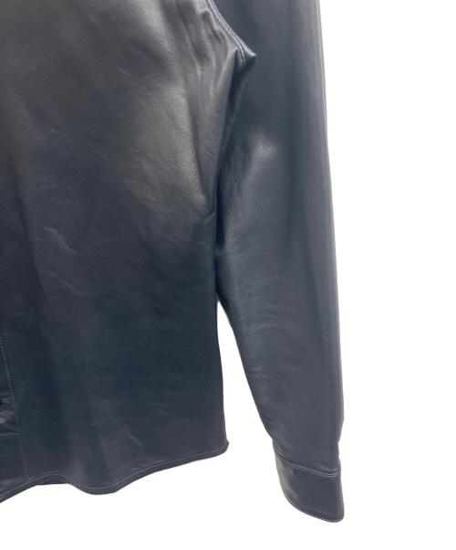 barnabehardy（バルナベハーディー）BARNABEHARDY (バルナベハーディー) レザーシャツ ブラック サイズ:Sの古着・服飾アイテム