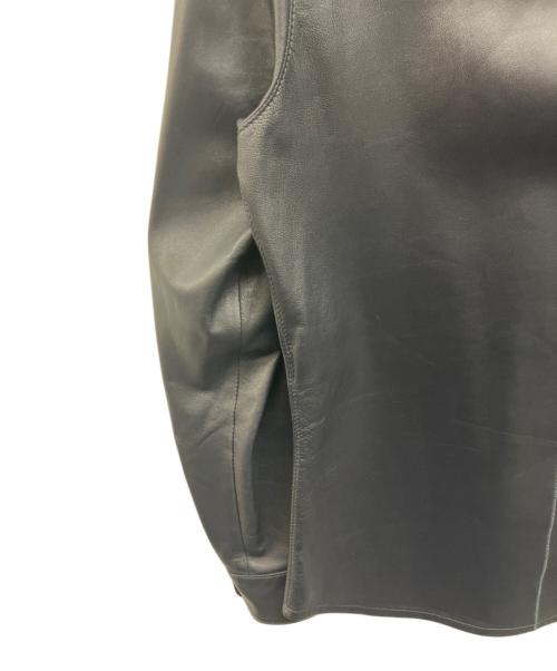 barnabehardy（バルナベハーディー）BARNABEHARDY (バルナベハーディー) レザーシャツ ブラック サイズ:Sの古着・服飾アイテム