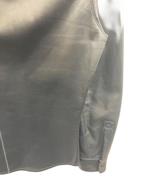 barnabehardy（バルナベハーディー）BARNABEHARDY (バルナベハーディー) レザーシャツ ブラック サイズ:Sの古着・服飾アイテム