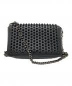 Christian Louboutinクリスチャン・ルブタン）の古着「スパイクスタッズミニショルダーバッグ」｜ブラック