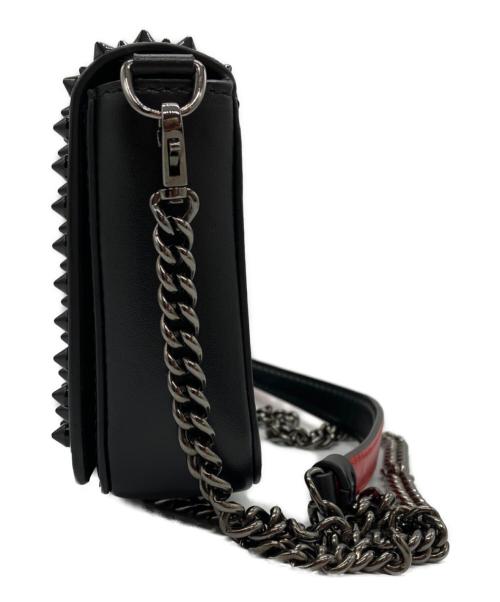 Christian Louboutin（クリスチャン・ルブタン）Christian Louboutin (クリスチャン・ルブタン) スパイクスタッズミニショルダーバッグ ブラックの古着・服飾アイテム