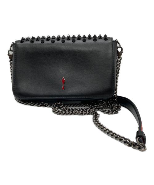 Christian Louboutin（クリスチャン・ルブタン）Christian Louboutin (クリスチャン・ルブタン) スパイクスタッズミニショルダーバッグ ブラックの古着・服飾アイテム