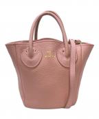 YOUNG & OLSEN The DRYGOODS STOREヤングアンドオルセン ザ ドライグッズストア）の古着「2WAYミニレザートートバッグ　ハンドバッグ　ショルダーバッグ」｜ピンク