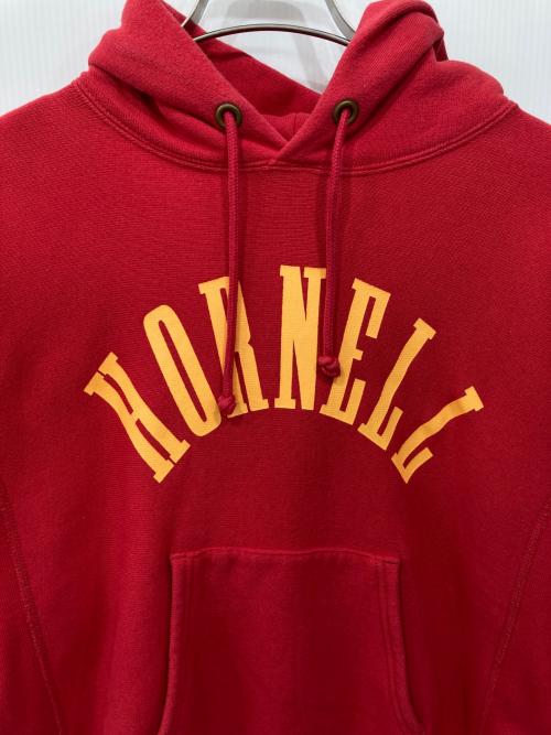 Champion REVERSE WEAVE（チャンピオン リバース ウィーブ）Champion REVERSE WEAVE (チャンピオン リバース ウィーブ) カレッジロゴパーカー レッド サイズ:Mの古着・服飾アイテム