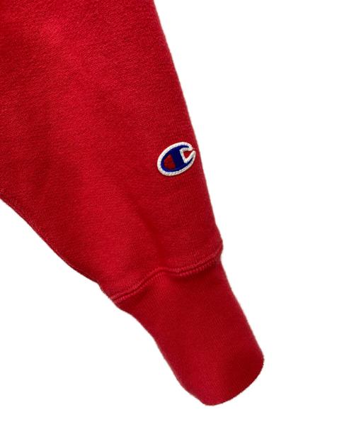 Champion REVERSE WEAVE（チャンピオン リバース ウィーブ）Champion REVERSE WEAVE (チャンピオン リバース ウィーブ) カレッジロゴパーカー レッド サイズ:Mの古着・服飾アイテム