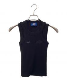 beautiful people×UMBRO（ビューティフルピープル×アンブロ）の古着「double-end jersey tank top」｜ブラック