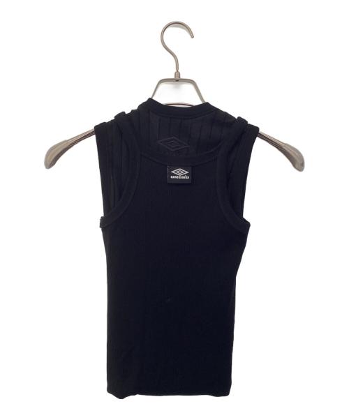 beautiful people（ビューティフルピープル）beautiful people (ビューティフルピープル) UMBRO (アンブロ) double-end jersey tank top ブラック サイズ:36の古着・服飾アイテム