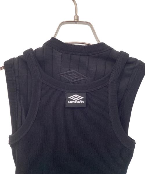 beautiful people（ビューティフルピープル）beautiful people (ビューティフルピープル) UMBRO (アンブロ) double-end jersey tank top ブラック サイズ:36の古着・服飾アイテム