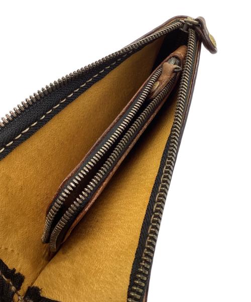 THE FLAT HEAD（ザ・フラットヘッド）THE FLAT HEAD (ザ・フラットヘッド) L字ファスナー レザースリムウォレット ブラウン サイズ:下記参照の古着・服飾アイテム