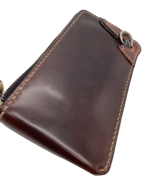 THE FLAT HEAD（ザ・フラットヘッド）THE FLAT HEAD (ザ・フラットヘッド) L字ファスナー レザースリムウォレット ブラウン サイズ:下記参照の古着・服飾アイテム