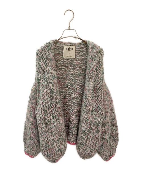 les tricots d'O（レ トリコ ドール!）les tricots d'O (レ トリコ ドール!) DRAWER (ドゥロワー) ニットカーディガン ミックスカラー サイズ:Freeの古着・服飾アイテム
