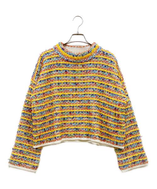 Coohem（コーヘン）Coohem (コーヘン) マルチボーダーツイードプルオーバー マルチカラー サイズ:Mの古着・服飾アイテム