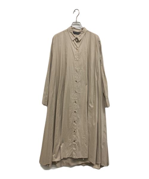 mizuiro-ind（ミズイロインド）mizuiro-ind (ミズイロインド) シャツワンピース ベージュ サイズ:Freeの古着・服飾アイテム
